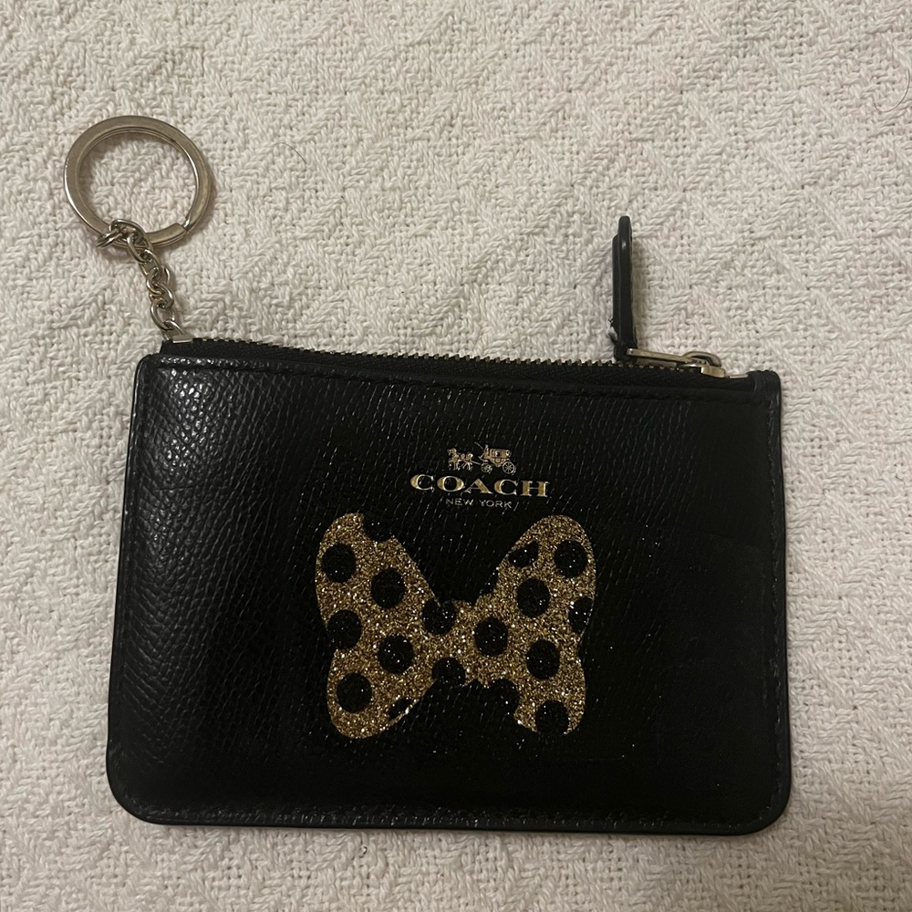Coach Minnie Mouse coin keychain